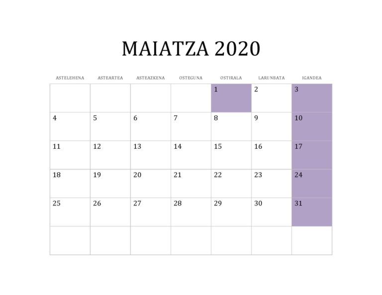 MAIATZA 2020