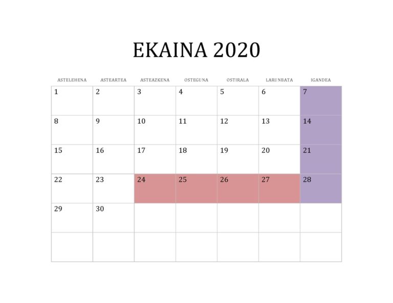 EKAINA 2020